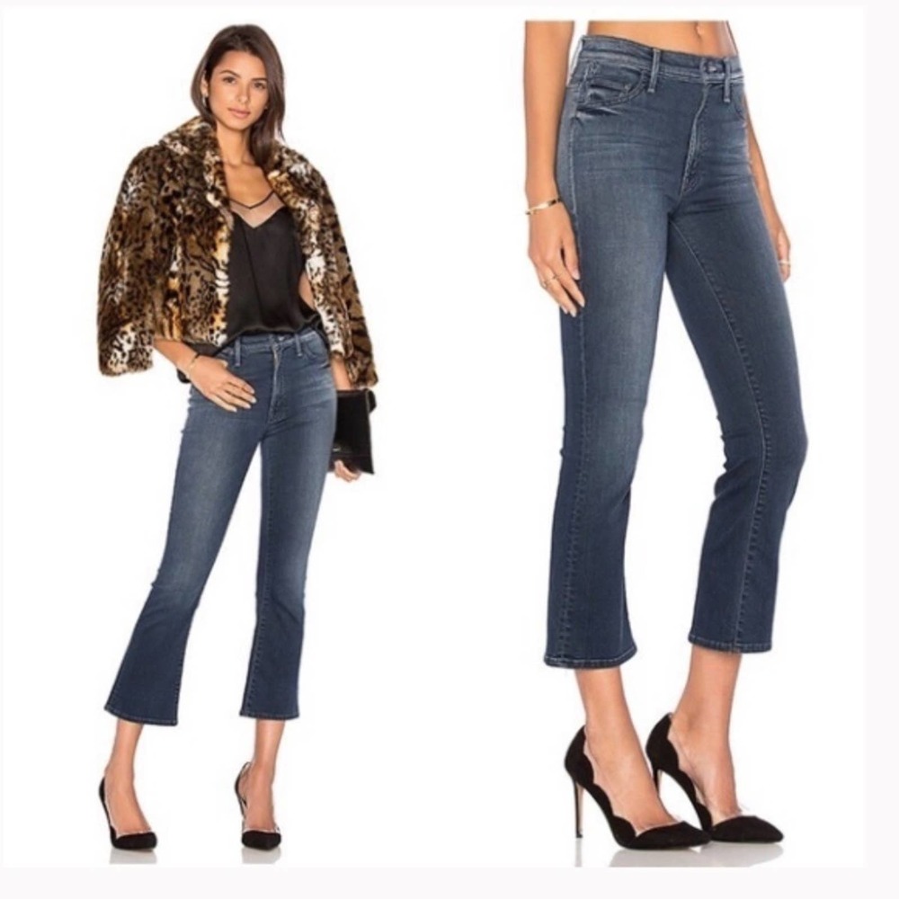 Mother The Insider Crop Flare Jean in Repeating Love 24